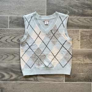 light blue argyle sweater vest!